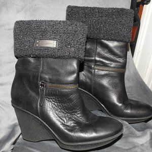 B Makowsky Sherpa Boots Leather